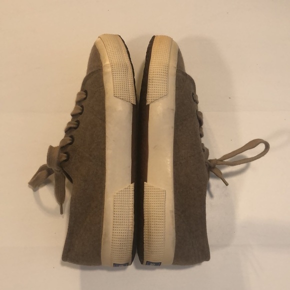 Superga sneakers Loro Piana cashmere sneakers in a mushroom taupe color 6 1/2 wn - Picture 3 of 10